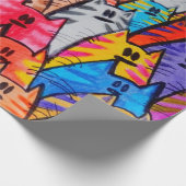 Papier für Geschenk Katzen 05 Geschenkpapier (Ecke)