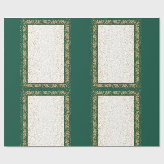 Papier für goldene und grüne Matte Geschenkpapier (Flach)
