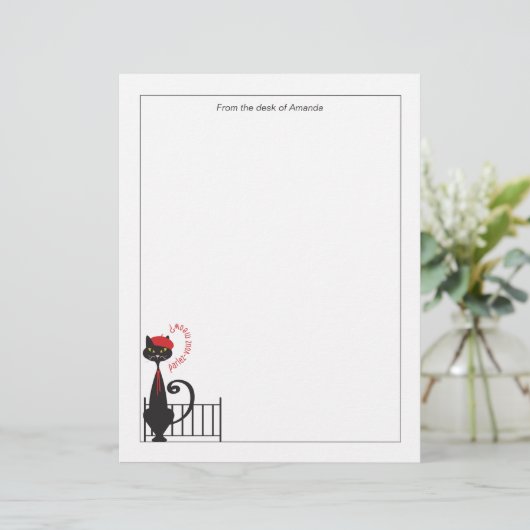 Papier für Katzen Briefbogen (Stehend Vorderseite)