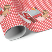 Papier für kleine landwirtschaftliche Tiere Geschenkpapier (Rolleneckpunkt)