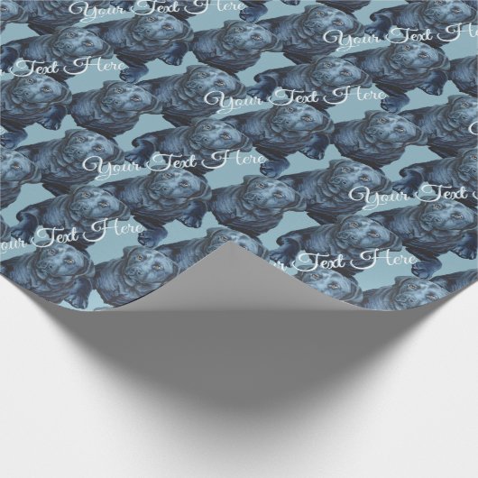 Papier für Labrador-Retriever aus schwarzem Lab Geschenkpapier (Ecke)