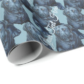 Papier für Labrador-Retriever aus schwarzem Lab Geschenkpapier (Rolleneckpunkt)