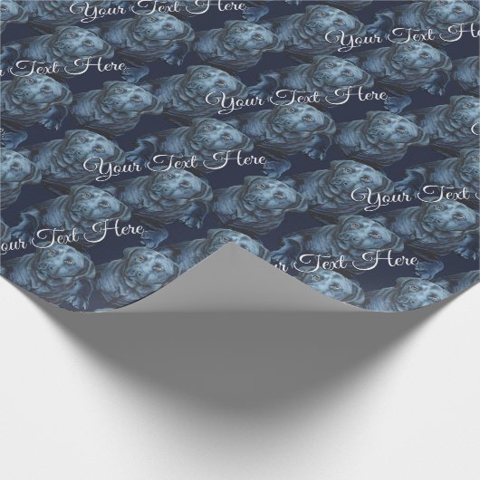 Papier für Labrador-Retriever aus schwarzem Lab Geschenkpapier (Ecke)