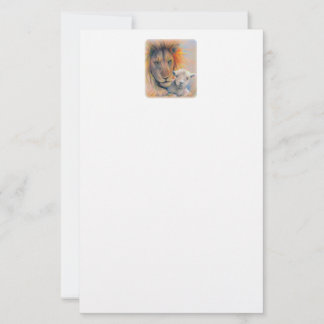 Papier für Löwen- und Lambenstationery, 5,5 Zoll x
