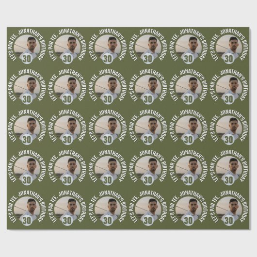 Papier für männliche Golf-Threading-Wrapping Geschenkpapier (Flach)