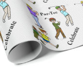 Papier für männliche Golfer aus T-Shirt Geschenkpapier (Rolleneckpunkt)