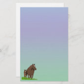 Papier für Mare- und Fohlenpferde (Vorne/Hinten)