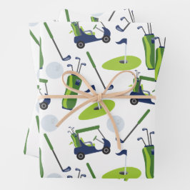 Papier für Navy und Green Golf Wrapping