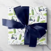 Papier für Navy und Green Golf Wrapping Geschenkpapier
