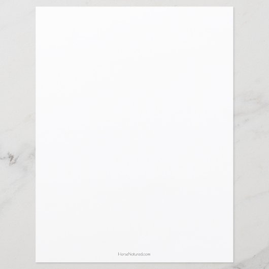Papier für Pferde schwarz und weiß (Rückseite)