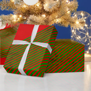 Papier für Rot- und Grünstreifen Geschenkpapier