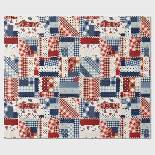 Papier für Rot, Weiß und Blau Geschenkpapier (Flach)