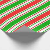 Papier für rote, weiße und grüne Muster Geschenkpapier (Ecke)
