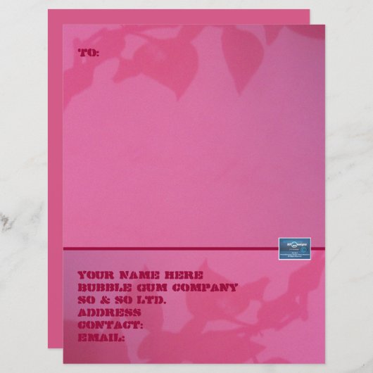 Papier für Schreibtische (Kaugummi) RFPMD©️ 2024 (Vorne/Hinten)