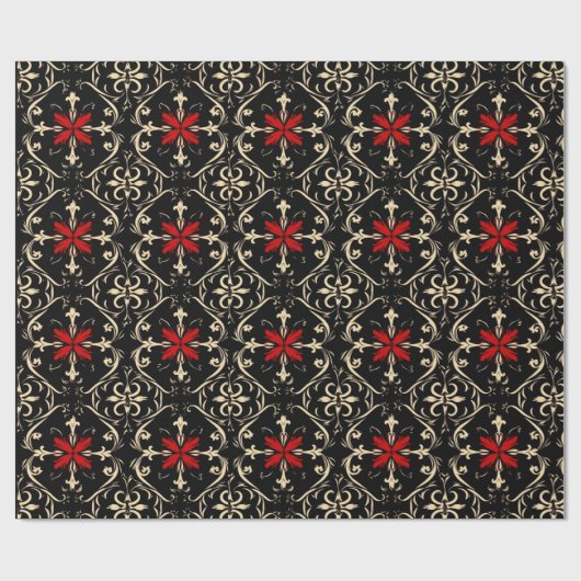 Papier für schwarz-rotes Muster Geschenkpapier (Flach)