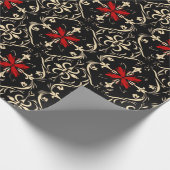 Papier für schwarz-rotes Muster Geschenkpapier (Ecke)