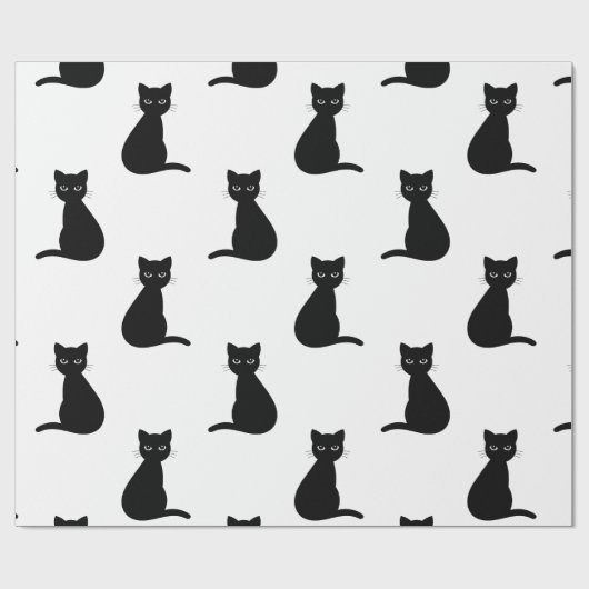 Papier für schwarze Katzen Geschenkpapier (Flach)