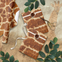 Papier für Tierausdruck Giraffe Geschenkpapier