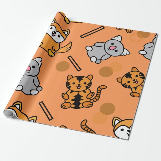 Papier für Tiermuster Geschenkpapier (Ungerollt)