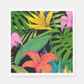 Papier für tropische Blume und Palm-Blätter Serviette (Vorderseite)