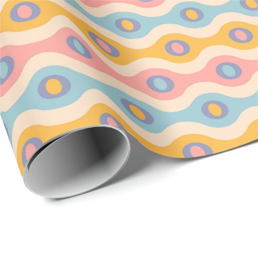 Papier für Weihnachten im Retro-Stil. Geschenkpapier (Rolleneckpunkt)