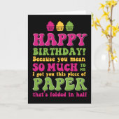 Papier geklappt in halber sonniger Sarcastic Gebur Karte (Gelbe Blume)