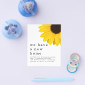 PAPIER| Gelbe Sonnenblume - Neue Zuhause-Details Flyer (Einzeln)