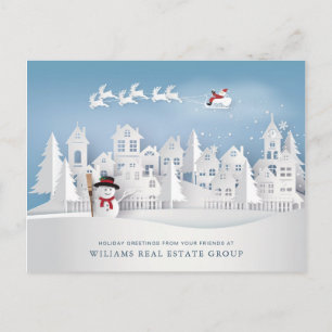 Papier geschnittene Weihnachtskomposition Corporat Postkarte