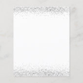 PAPIER | Glam Silver Glitzer Silvester Einladung (Hinten)