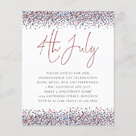 PAPIER | Glitzer Red Blue 4. Juli Party Einladung