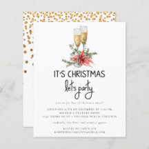 Papier | Gold Confetti Champagner Party einladen