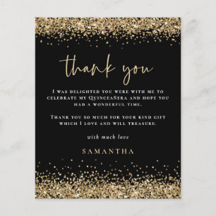 PAPIER Gold Glitter Quinceañera-Party Danke Schwar