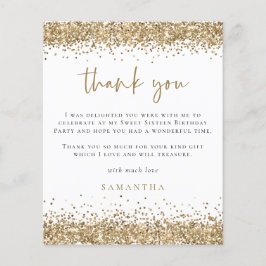 PAPIER | Gold Glitzer Foto 16 . Geburtstag Vielen 