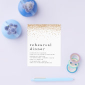 PAPIER | Gold Glitzer Probe Dinner Einladung (Einzeln)