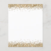 PAPIER | Gold Glitzer Script Weihnachts-Party Einl (Hinten)