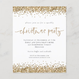 PAPIER | Gold Glitzer Script Weihnachts-Party Einl