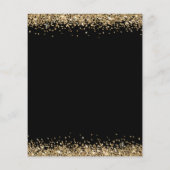 PAPIER | Gold Glitzer Silvester Black Invite (Hinten)