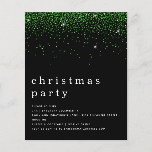 PAPIER | Green Glitzer Weihnachts-Party BlAck Einl (Vorne)