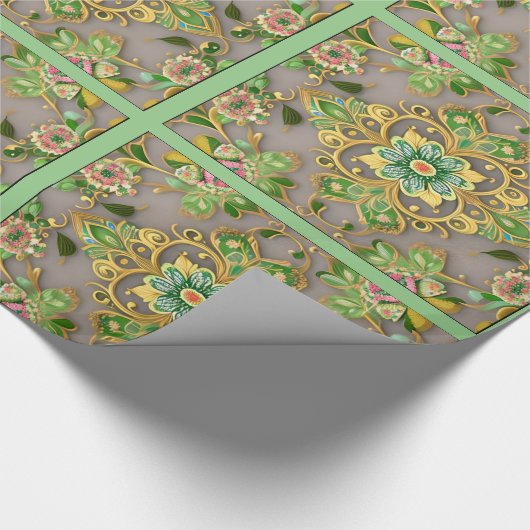 Papier, grün gestrichen geschenkpapier (Ecke)