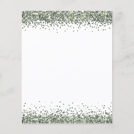 PAPIER | Grüner Glitzer Weihnachtsweiße Party Einl (Hinten)