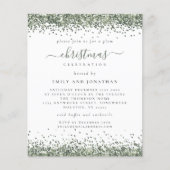 PAPIER | Grüner Glitzer Weihnachtsweiße Party Einl (Vorne)