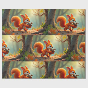 Papier-Herbstwald umhüllen Geschenkpapier