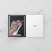 Papier Herz auf Tafel Hochzeit Danke Foto (Innenseite)