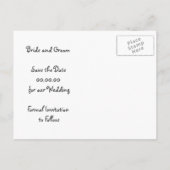 Papier Herz auf Tafelschachtel Hochzeit Speichern  Ankündigungspostkarte (Rückseite)