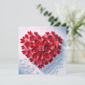 Papier Herz der Schönheit Save the Date oder UAWG Einladung (Stehend Vorderseite)