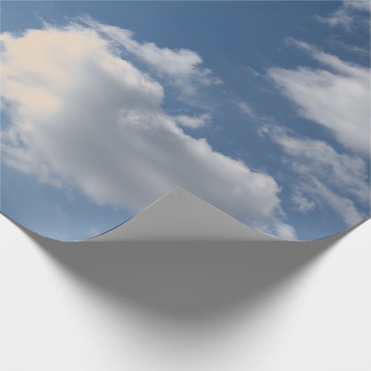 PAPIER HERZGESCHALTET IN BLUE SKY GESCHENKPAPIER (Ecke)