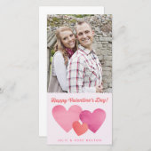 Papier Herzt Valentinstag Fotokarte Feiertagskarte (Vorne/Hinten)