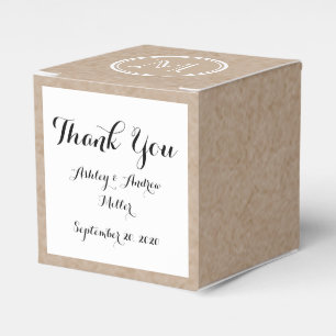 Papier-Hintergrundmonogramm Geschenkschachtel