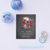 PAPIER Hochzeit Vielen Dank Hinweis | Gothic Skull (Einzeln)