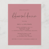 PAPIER | Hochzeitsessen Probe Dusty Rose Einladung (Vorne)